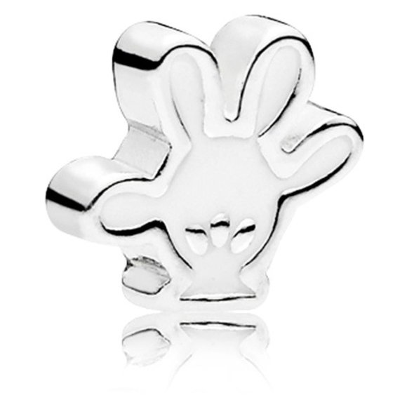 Pandora Jewelry - BRAND NEW Disney, Mickey Glove Petite Charm, White Enamel